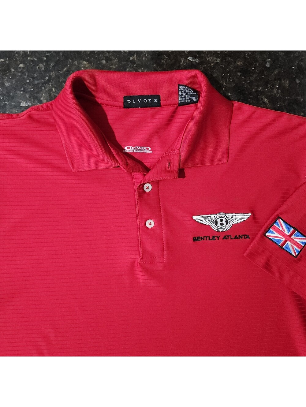 Bentley Atlanta Performance Stretch Polo Golf Casual Preppy Mens Medium Rare